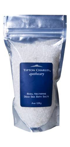 Dead Sea Bath Salts (8 oz) Basil Nectarine